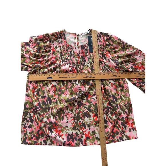 NWT Michelle McDowell Lynn Top in Honey crisp Olive Med BOHO cottage smocked - Picture 7 of 7